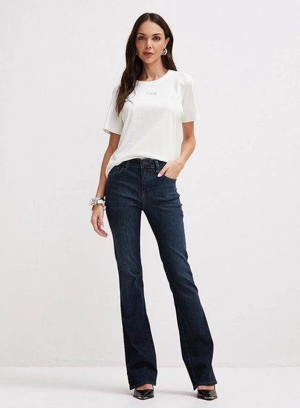 Calça Jeans Feminina Marisa Boot Cut