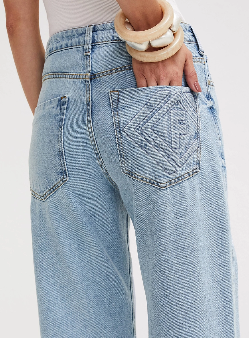 Calça Jeans Feminina Wide Leg - Raquel Índigo