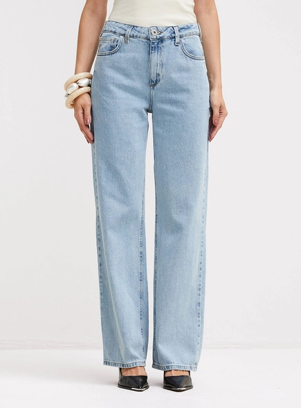 Calça Jeans Feminina Wide Leg - Raquel