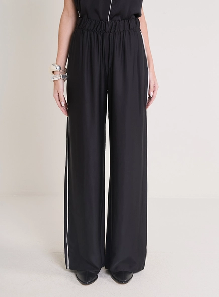 Calça Feminina Pantalona Cós Com Elástico