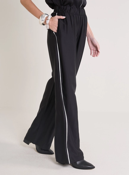 Calça Feminina Pantalona Cós Com Elástico
