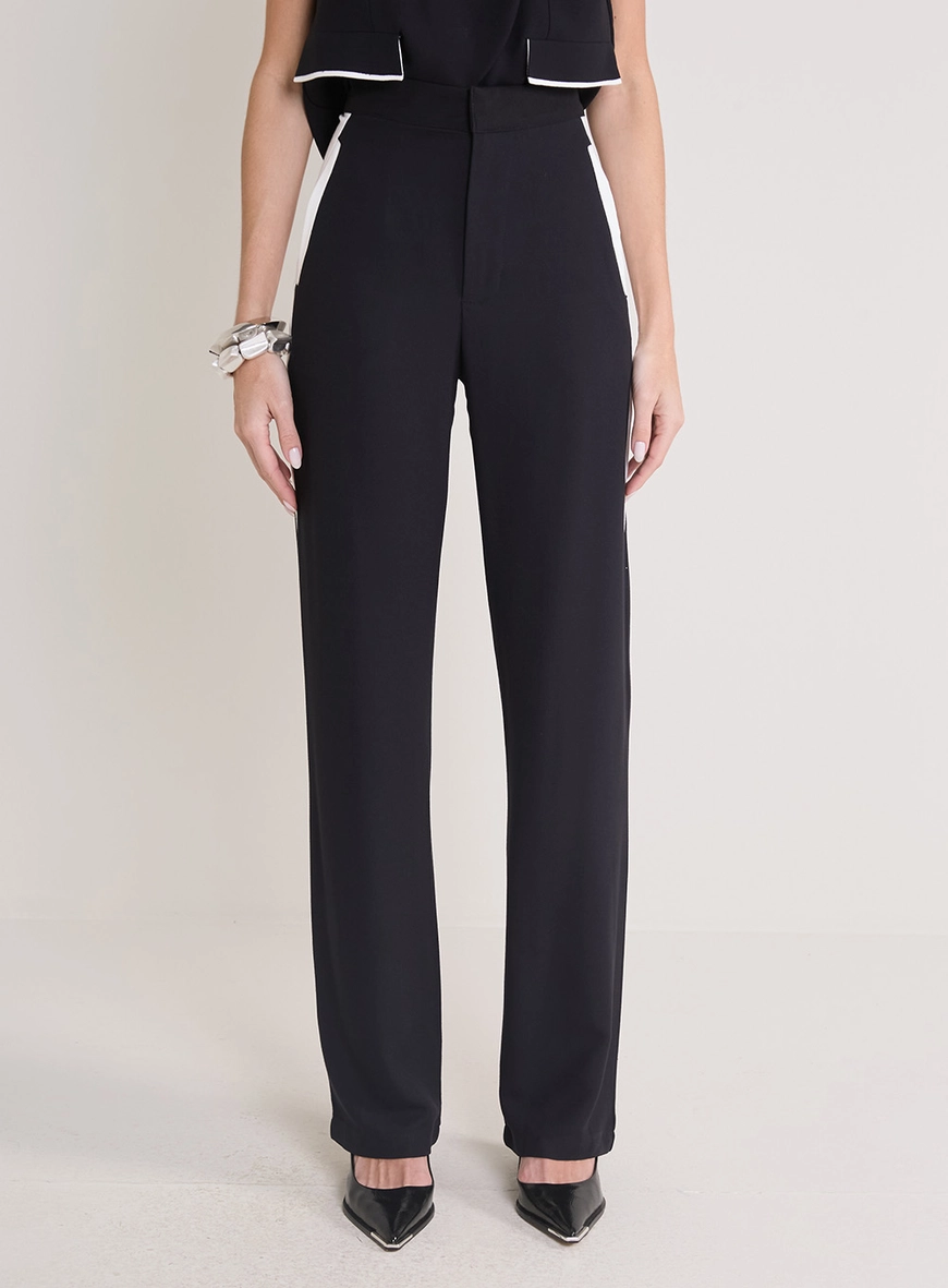 Calça Feminina Alfaiataria Reta Preto