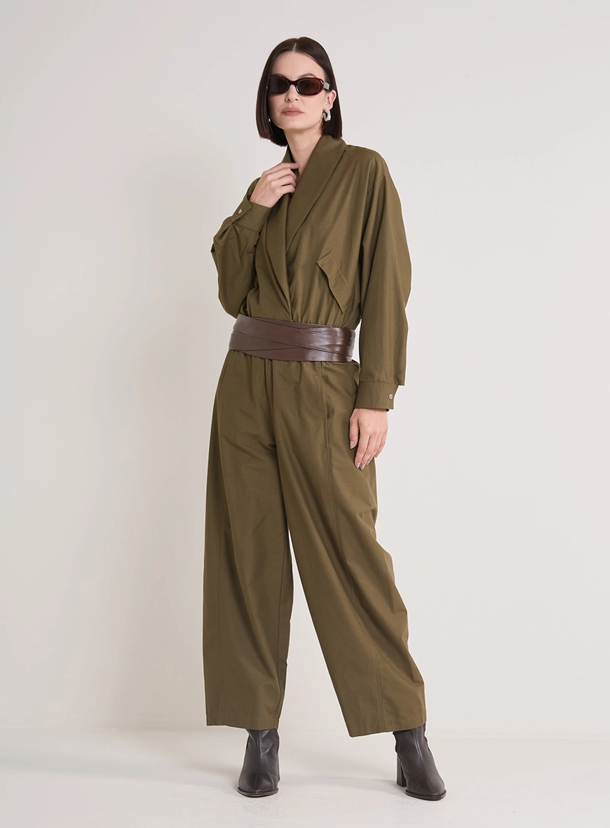 Calça Feminina Cenoura Com Amarração Verde