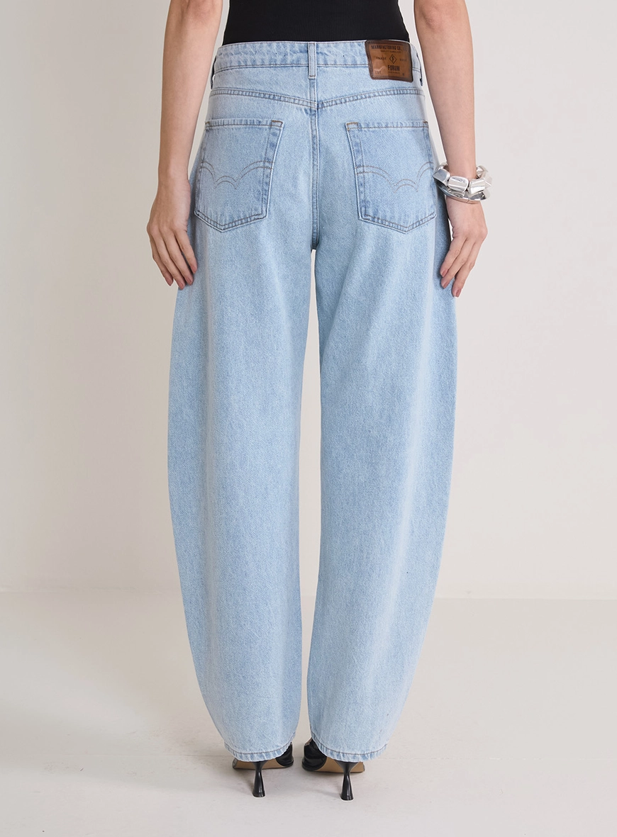 Calça Jeans Feminina Barrel Índigo