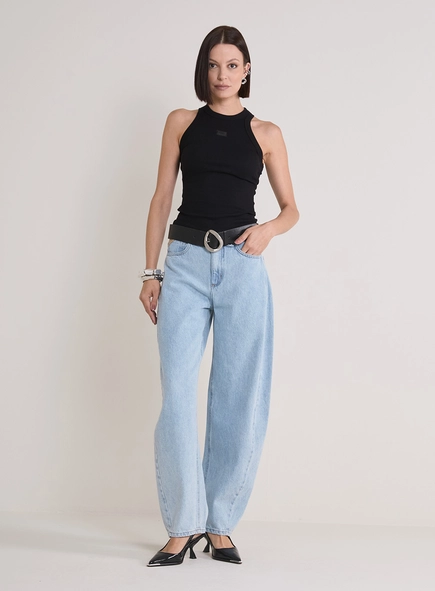 Calça Jeans Feminina Barrel