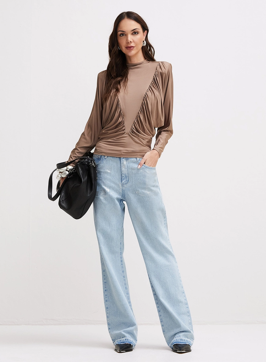 Calça Jeans Feminina Wide Leg - Raquel Índigo