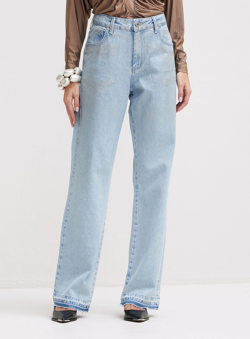 Calça Jeans Feminina Wide Leg - Raquel Índigo