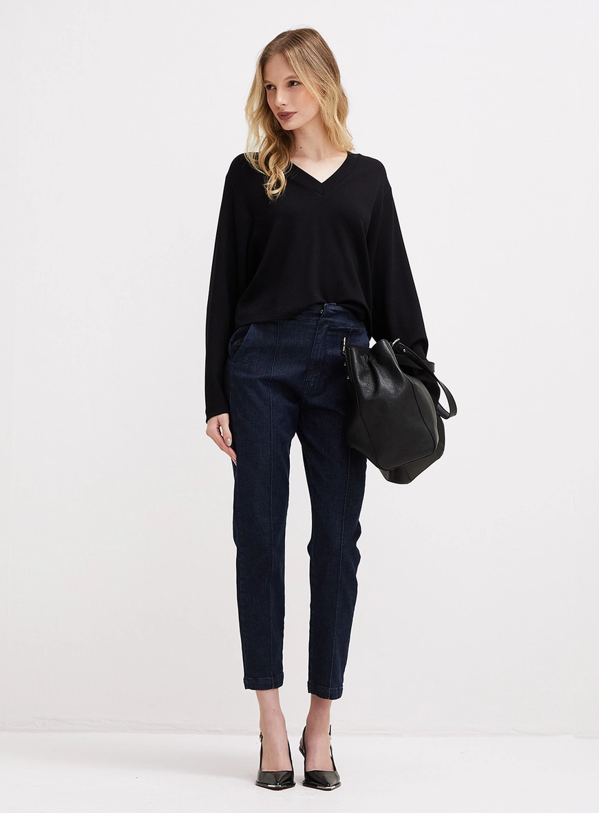 Calça Jeans Feminina Alfaiataria Lola Stretch Índigo