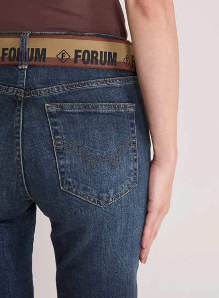 Calça Jeans Feminina Marisa Slim Com Cinto