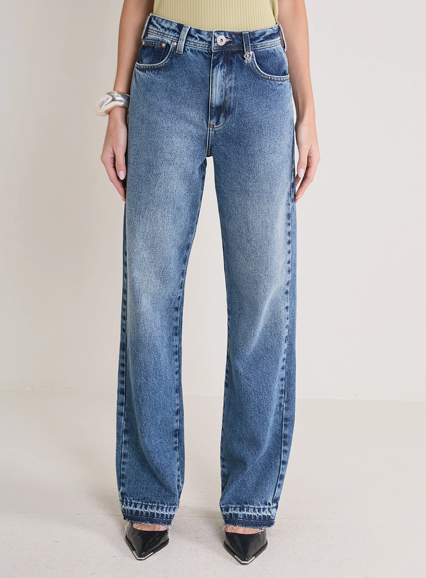 Calça Jeans Feminina Lavagem Clara - Bella Índigo