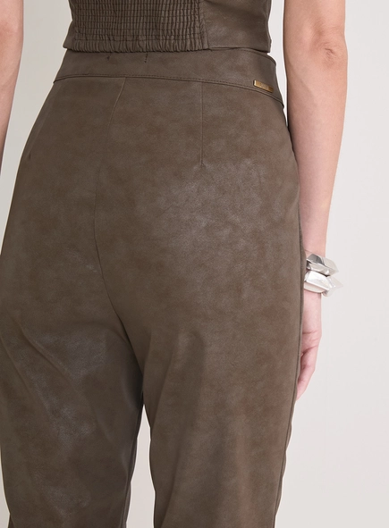 Calça Feminina Slim Barra Com Fenda