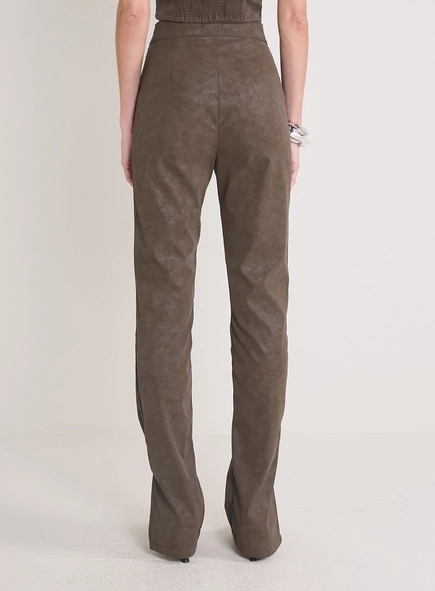 Calça Feminina Slim Barra Com Fenda