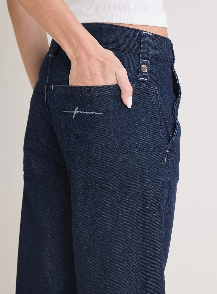 Calça Jeans Feminina Lavagem Escura - Bella Índigo