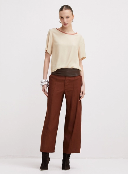 Calça Feminina Alfaiataria Cintura Alta