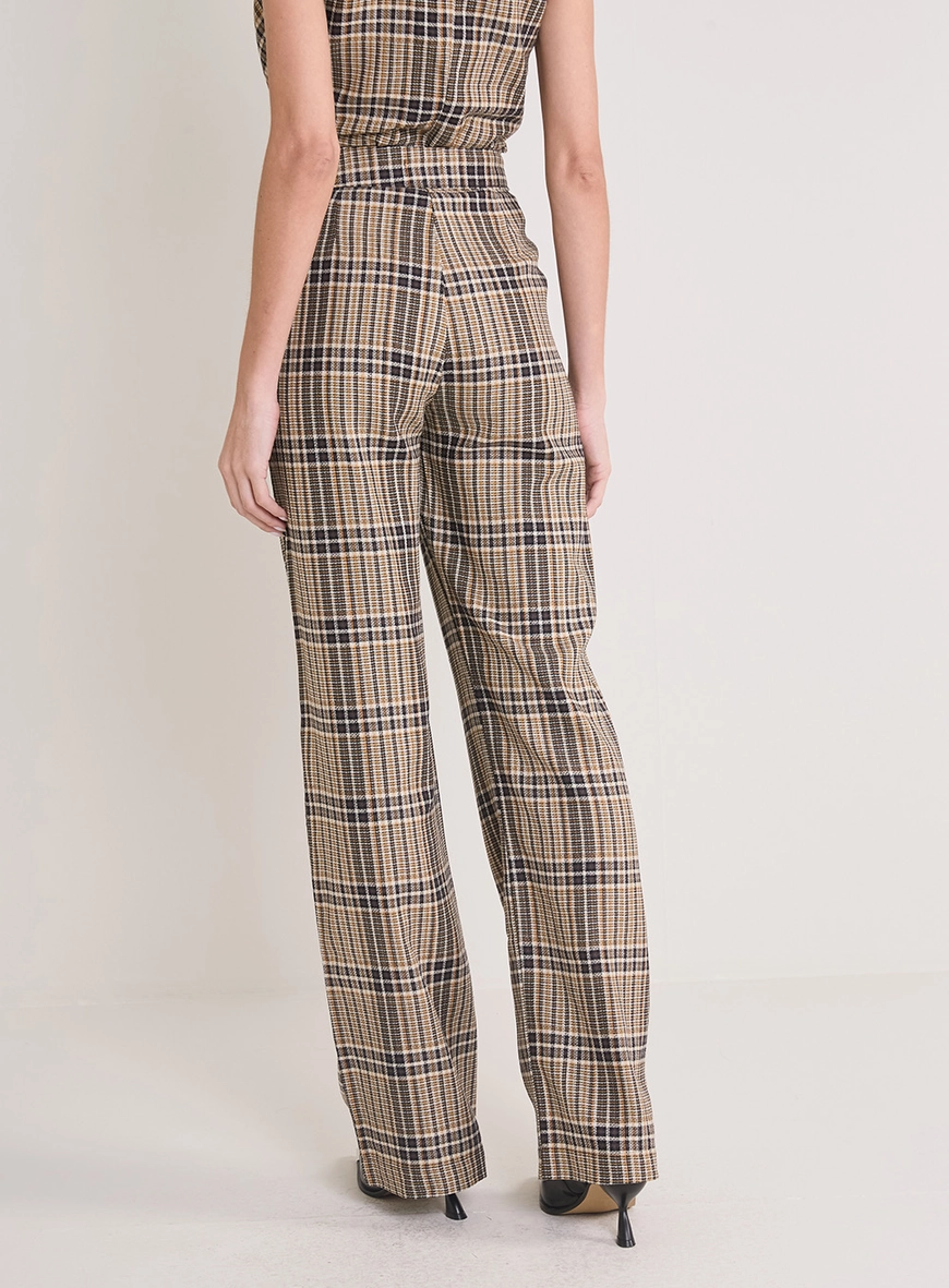 Calça Alfaiataria Feminina Xadrez Estampados