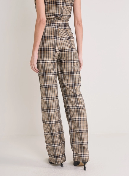 Calça Alfaiataria Feminina Xadrez