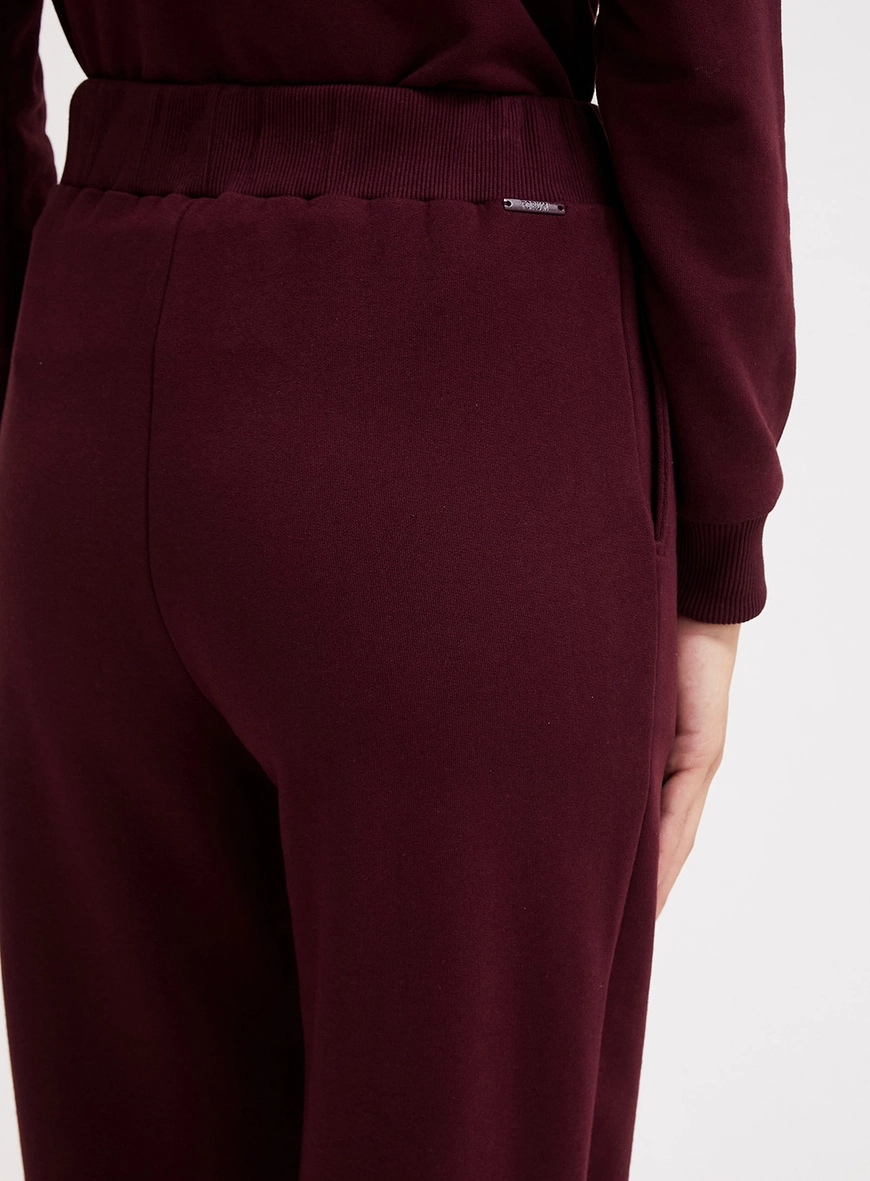 Calça Moletom Jogger Feminina Bordô