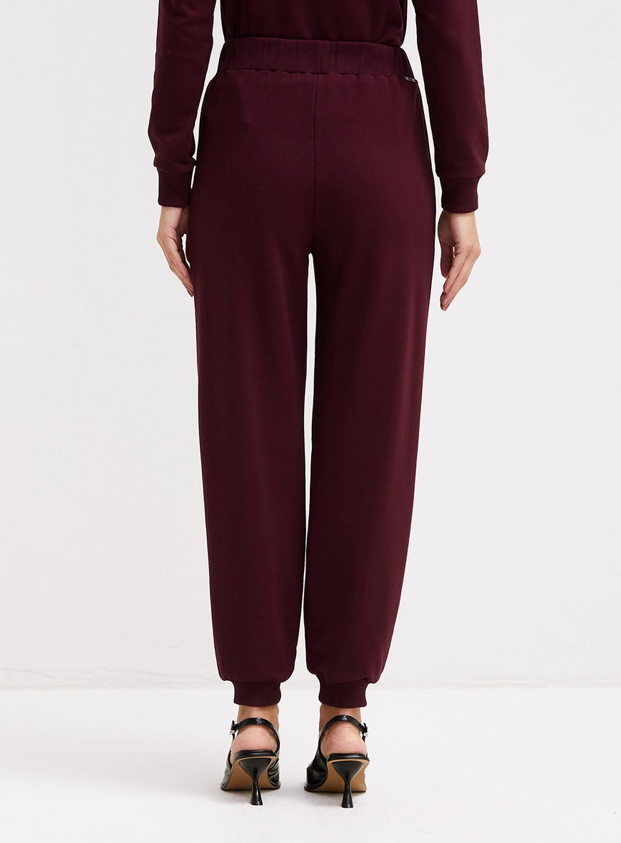 Calça Moletom Jogger Feminina Bordô