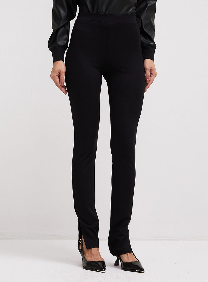Calça Feminina Montaria Com Fenda Preto