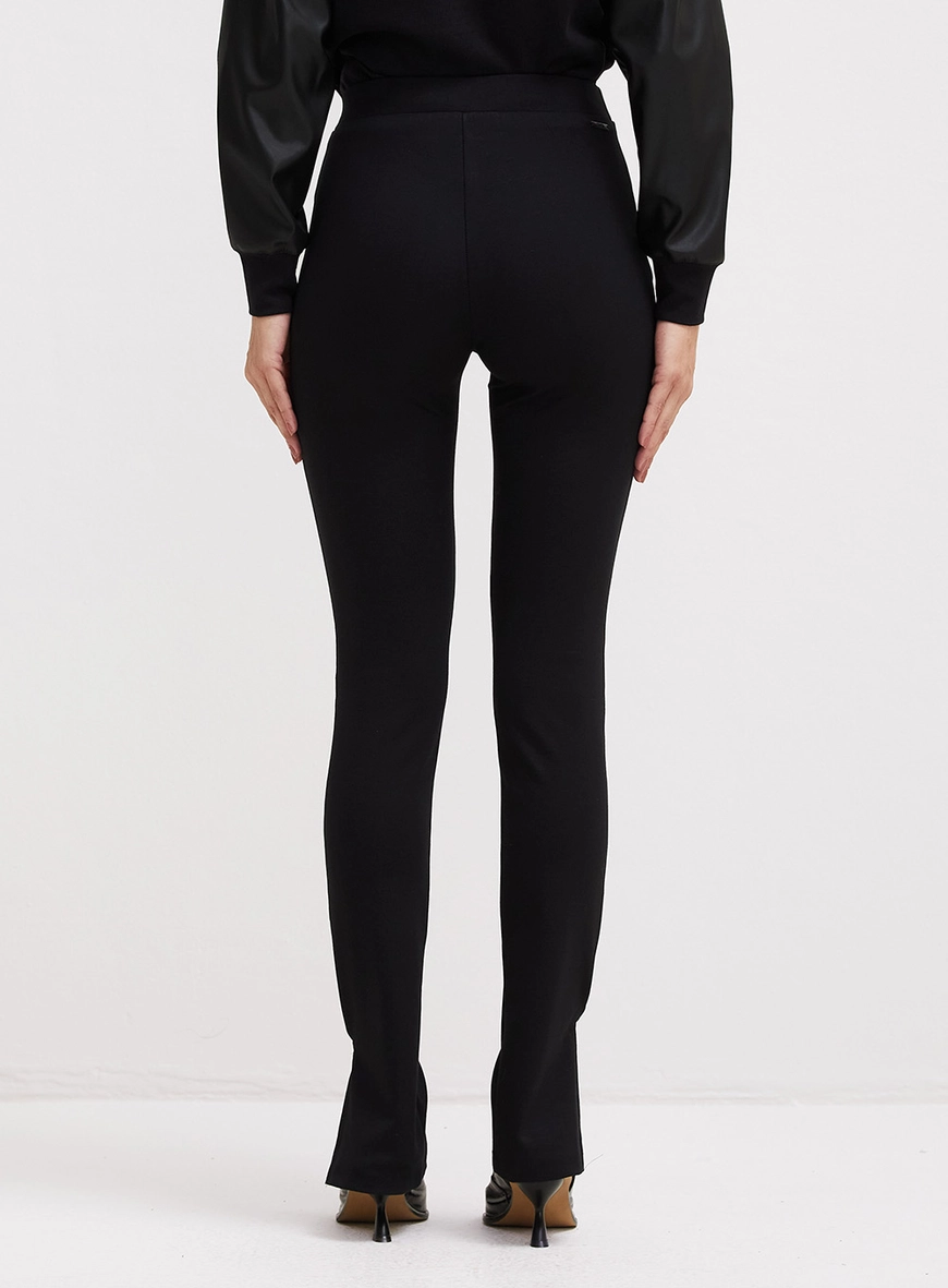 Calça Feminina Montaria Com Fenda Preto