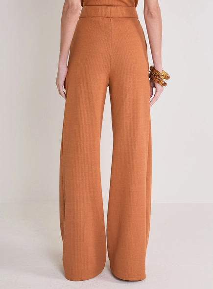 Calça Alfaiataria Feminina Texturizada Cós Alto