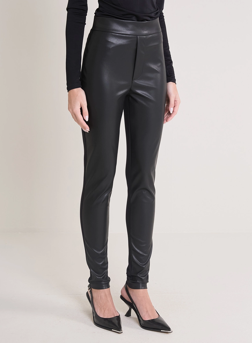 Calça Feminina Montaria Pu Preto
