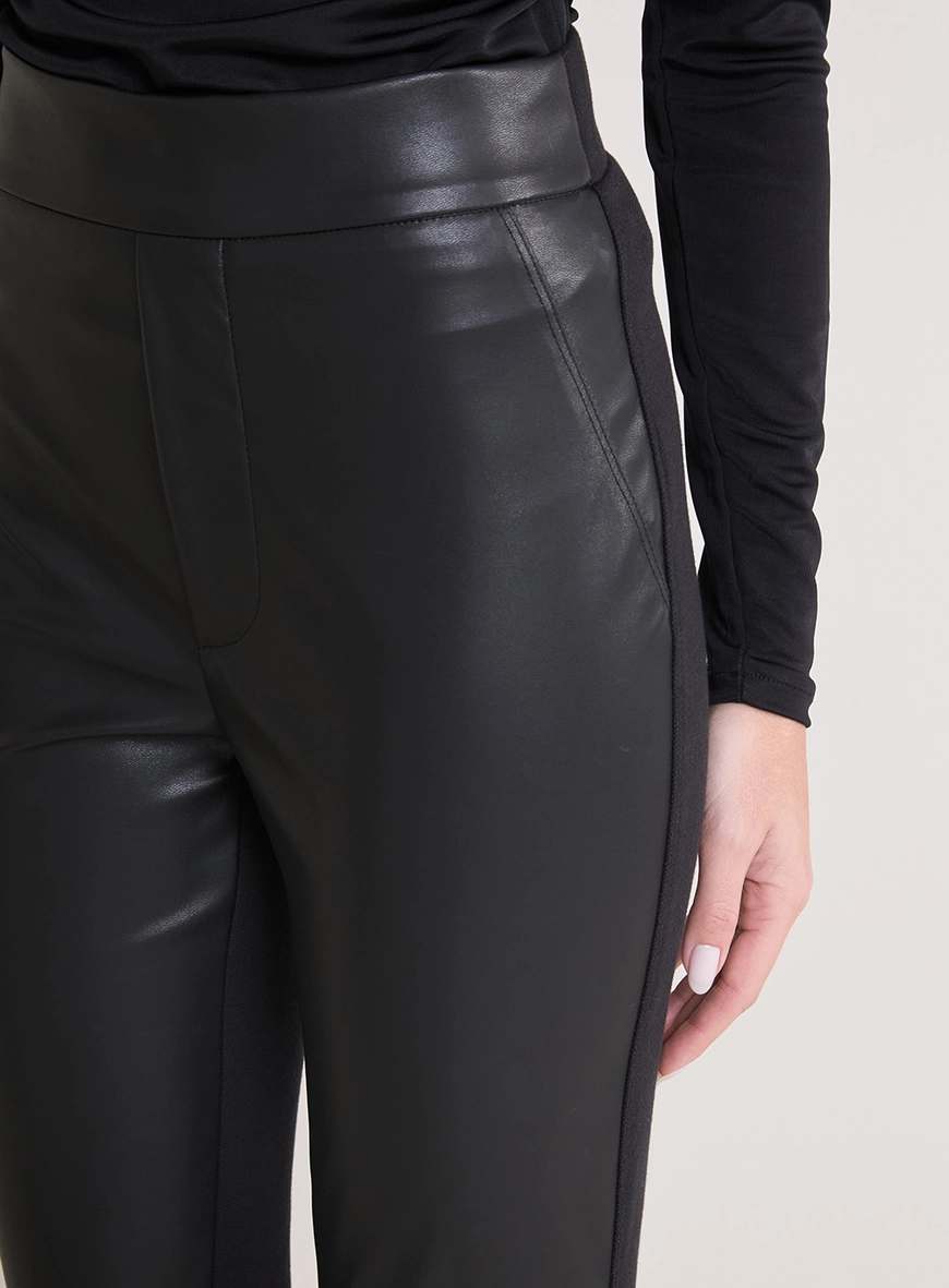 Calça Feminina Montaria Pu Preto
