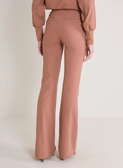 Calça Feminina Fitness Flare Nervuras