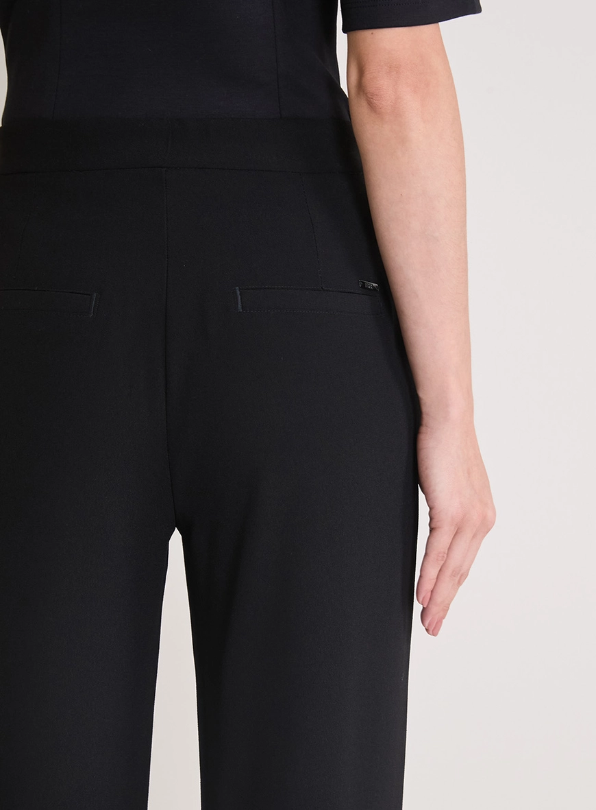 Calça Alfaiataria Feminina Slim Reta Preto