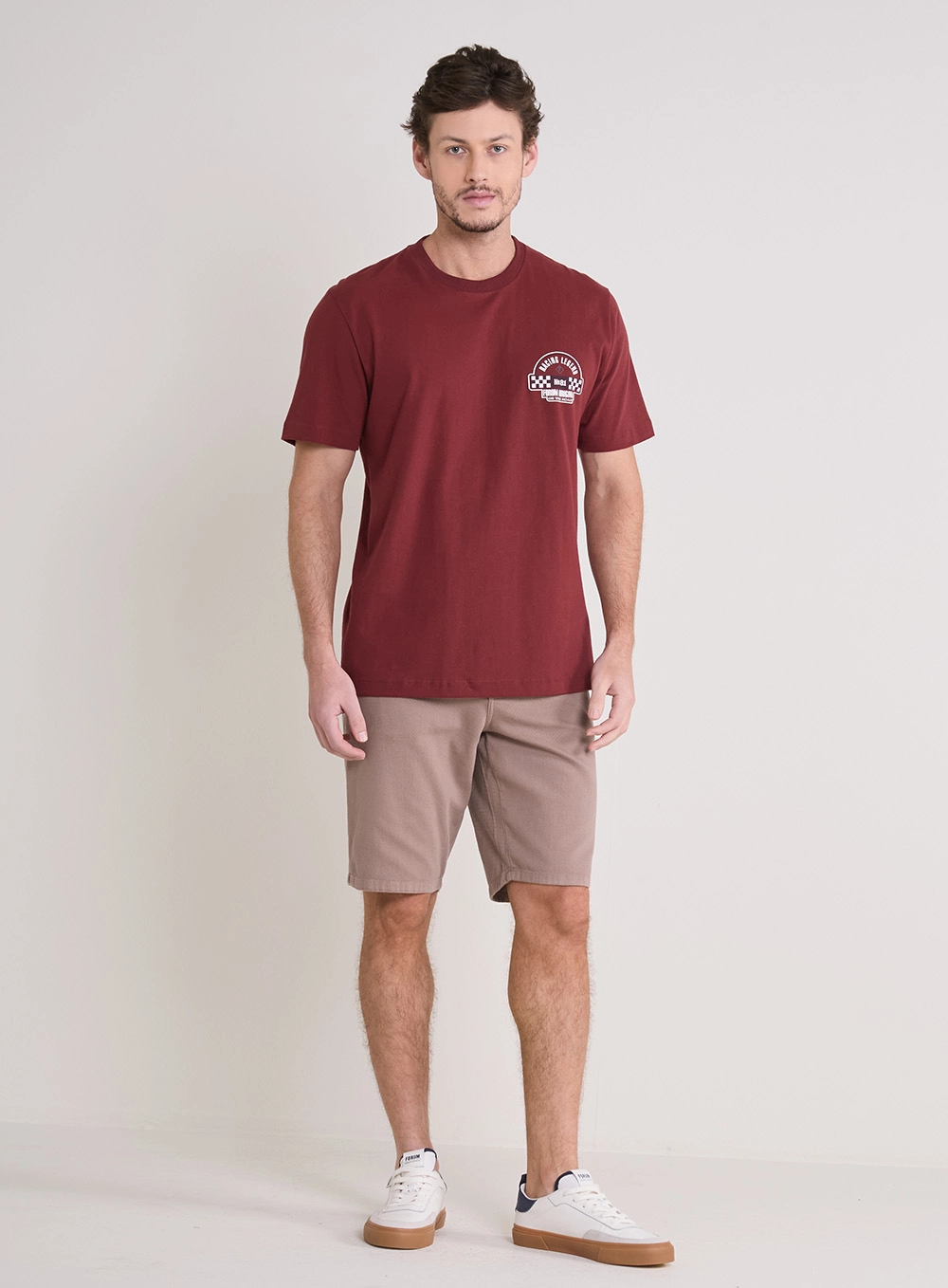 Bermuda Sarja Masculina Paul Slim Marrom 1