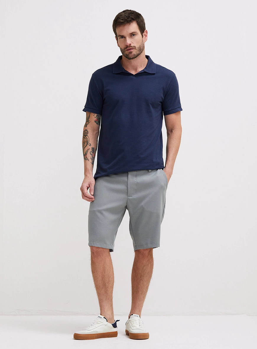 Bermuda Alfaiataria Masculina - Benjamin Cinza