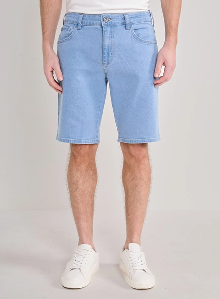 Bermuda Jeans Masculina Paul Slim Cintura Média
