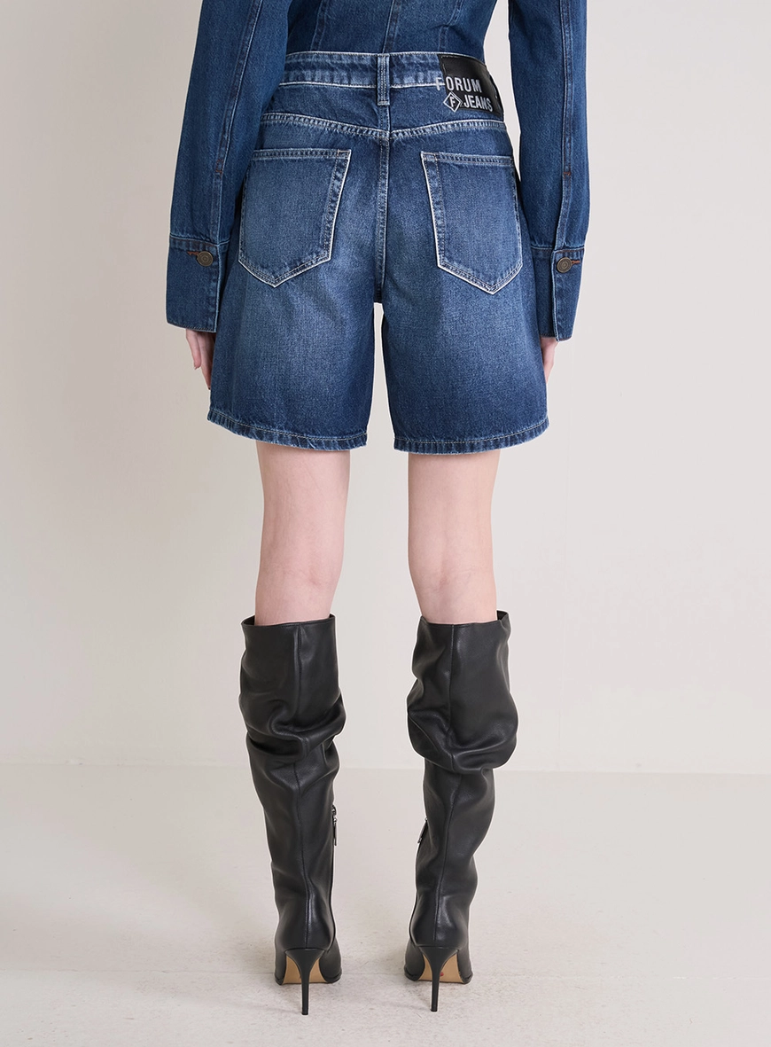Bermuda Jeans Feminina - Raquel Índigo