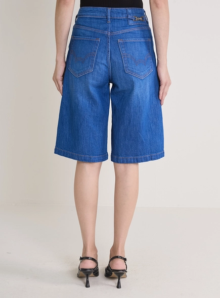 Bermuda Jeans Feminina Alongada