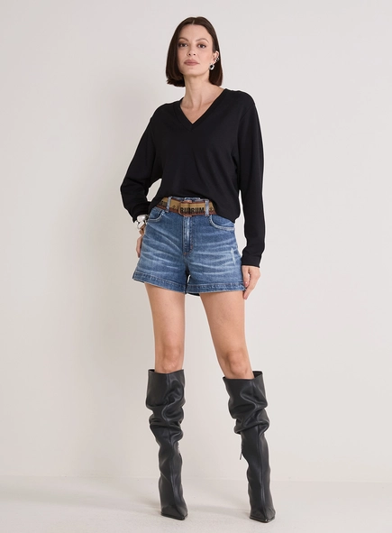 Short Jeans Com Cinto - Sofia