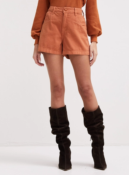 Short Sarja Alfaiataria Com Passantes
