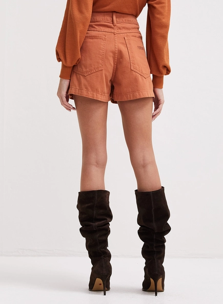 Short Sarja Alfaiataria Com Passantes