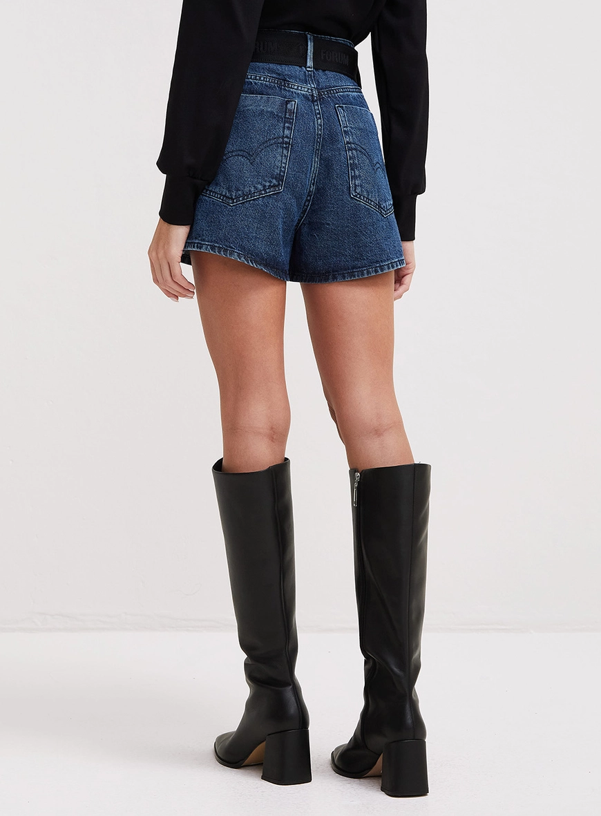 Short Jeans Sofia Com Cinto Personalizado Índigo