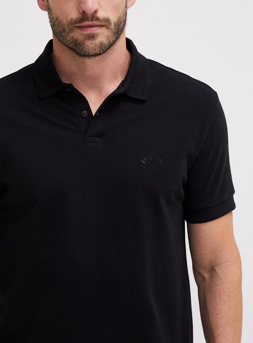 Polo Masculina Muscle Preto