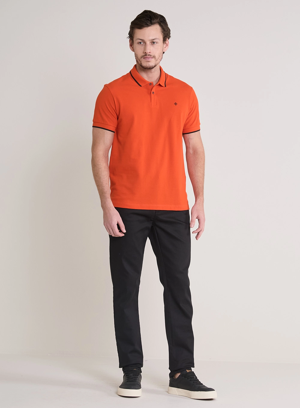 Polo Muscle Masculina Com Bordado Vermelho 4