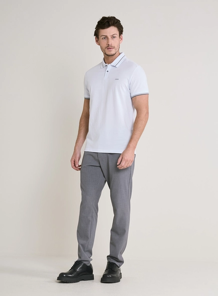 Polo Masculina Muscle Contrast Line
