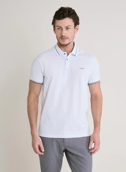 Polo Masculina Muscle Contrast Line