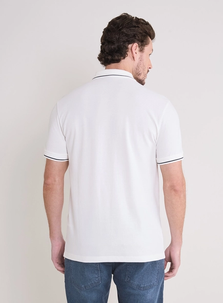 Polo Masculina Muscle Detalhe Na Gola