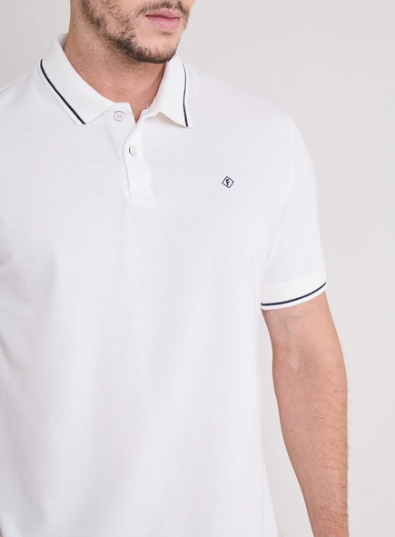 Polo Masculina Muscle Detalhe Na Gola