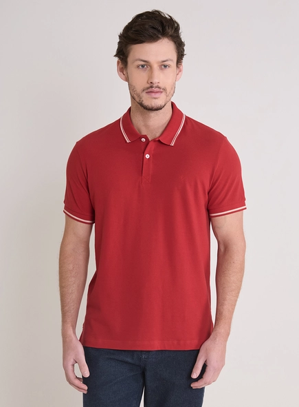 Polo Masculina Muscle Frisos Contrastantes