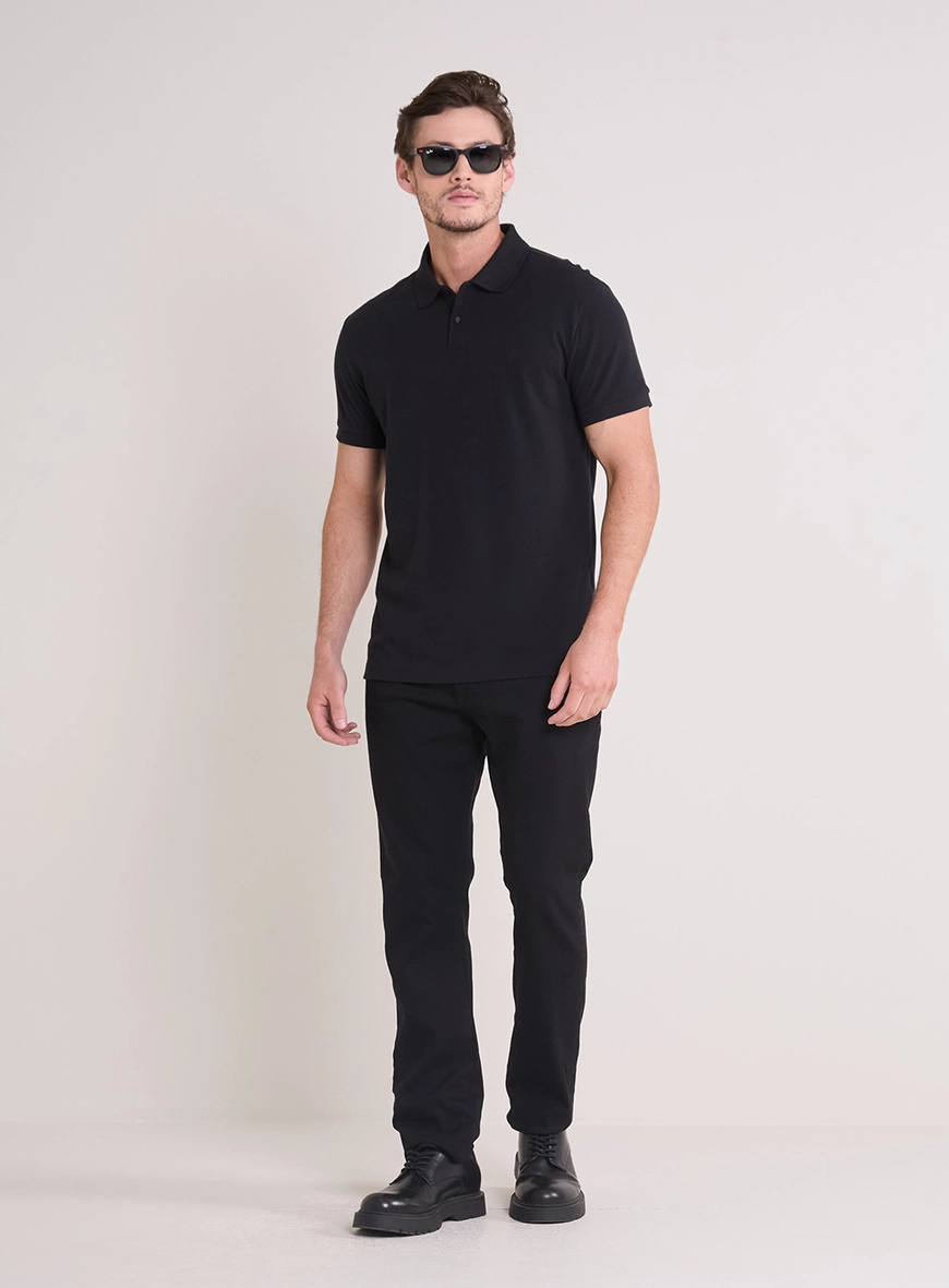Polo Muscle Masculina Preto