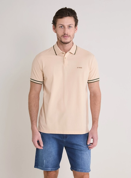 Polo Muscle Masculina Com Detalhe