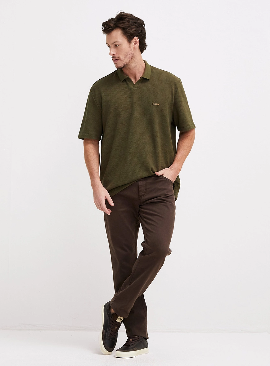 Polo Masculina Oversized Verde