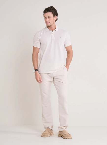 Polo Masculina Muscle Com Detalhe Bordado