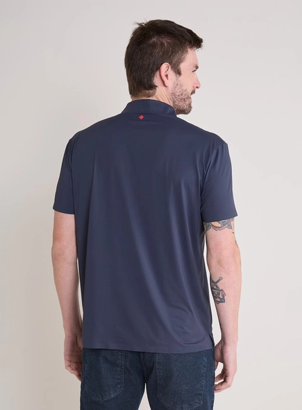 Polo Masculina Muscle Com Botão De Pressão